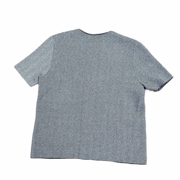 {Zara} knit zig zag top black short sleeve - Picture 2 of 4